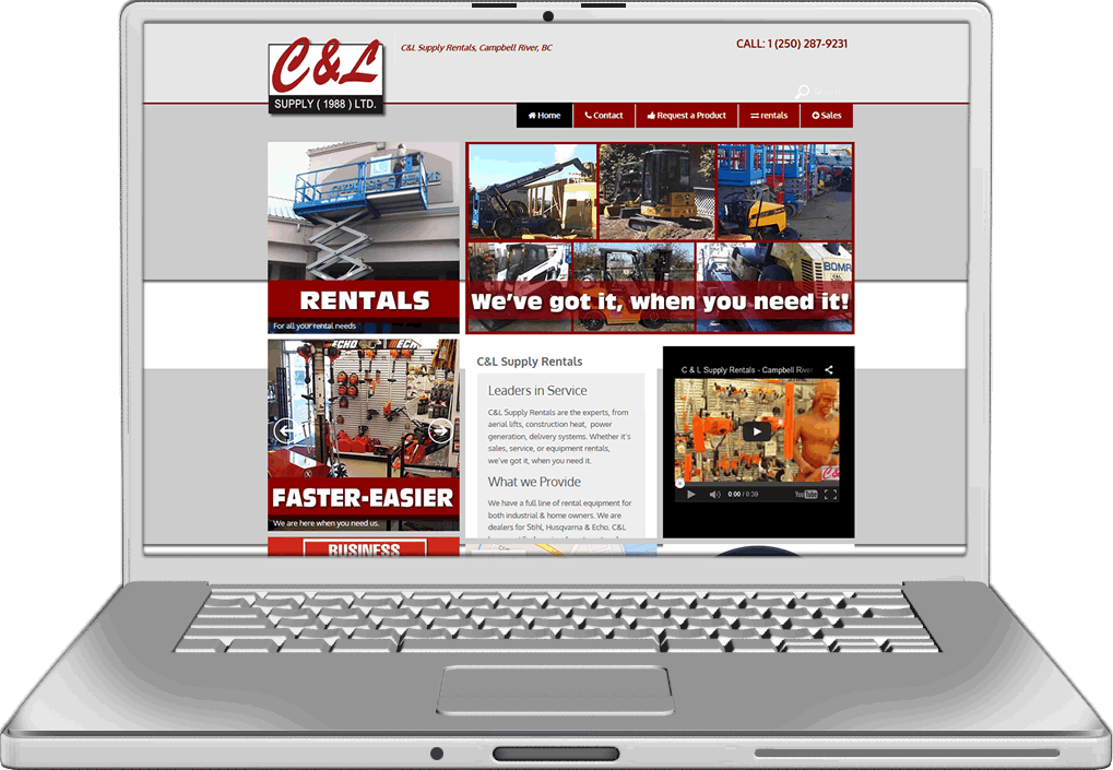 C&L Supply Rentals Website Design
