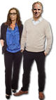 Custom icon of Tom & Theresa Cahill, founders of the Cahill Web Studio digital Marketing company. 