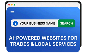 Icon representing AI-powered websites for local trades and service businesses.